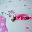 Bracelet enfant en ruban avec petite kitty