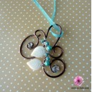 Pendentif fantaisie Une initiale et perles 