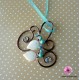 Pendentif fantaisie Une initiale et perles 