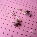 Boucles fantaisie perchoir oiseau profil argent&eacute;