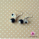 Boucles fantaisie perles et fleurs