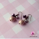 Boucles fantaisie perles et fleurs