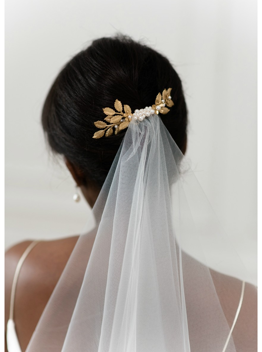 Voile De Mariée Court Noir - Avec Peigne, Pour Mariage, Halloween, Cosplay, Photo, église