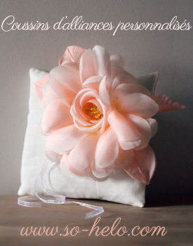 coussin d'alliances mariage sur-mesure So Hélo