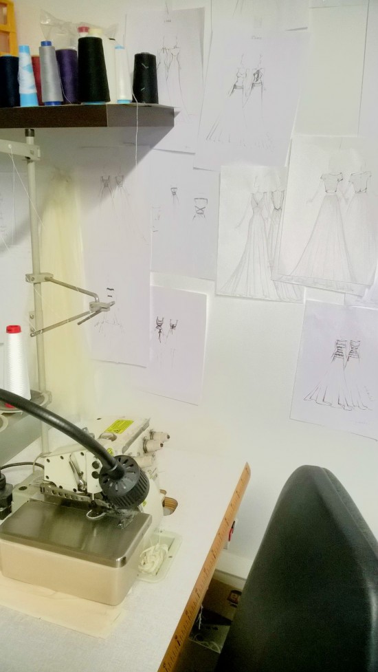 Croquis robes de mariée Confidentiel Création Gironde