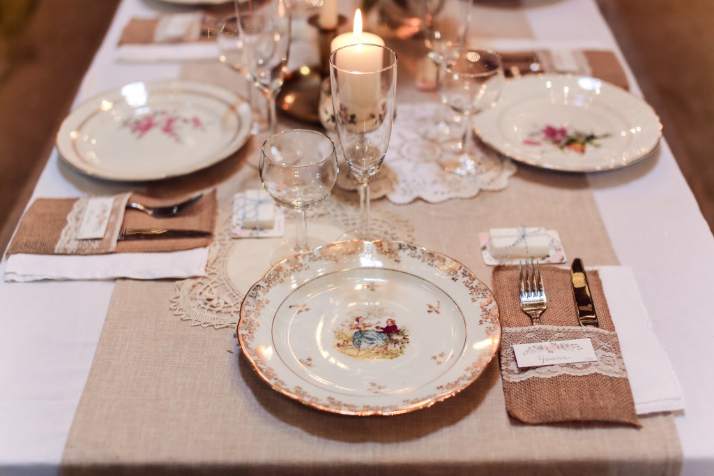 décoration de table porcelaine mariage
