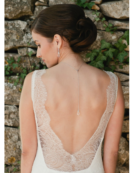 Bijou de dos "Amendine" pour votre collier de mariée