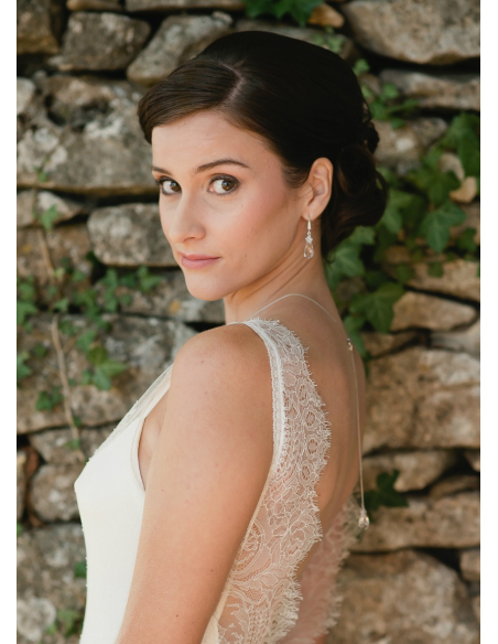 Bijou de dos "Amendine" pour votre collier de mariée