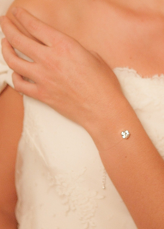 Bracelet mariage "Cristal" avec cabochon de cristal