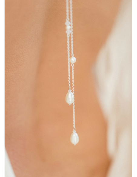 "Isabelle" Bijou de dos amovible pour robe dos nu