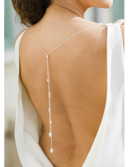 "Isabelle" Bijou de dos amovible pour robe dos nu