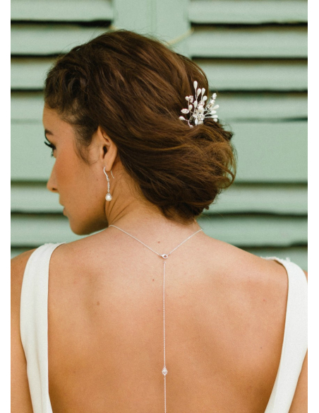 Bijou de dos "Clélie" pour votre collier de mariée