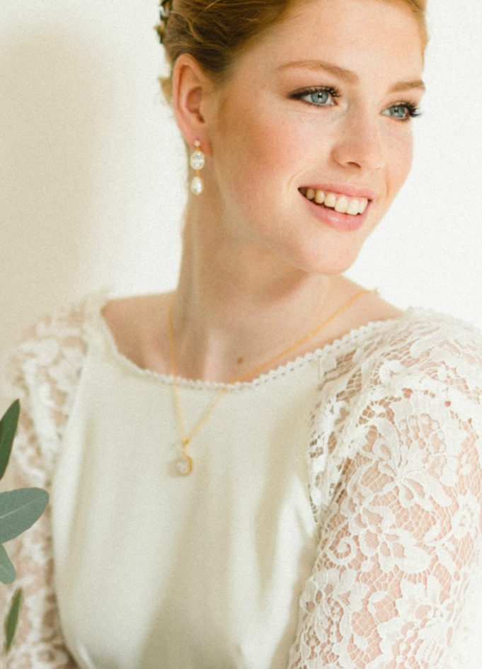 Boucles d'oreilles mariée "Sarah"...