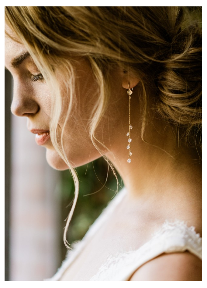 Boucles d'oreilles mariée "Lily"...