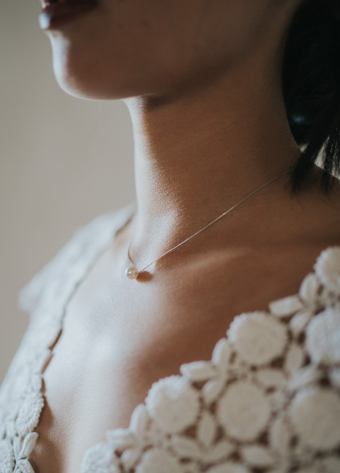 "Paola" collier de mariée avec perle...