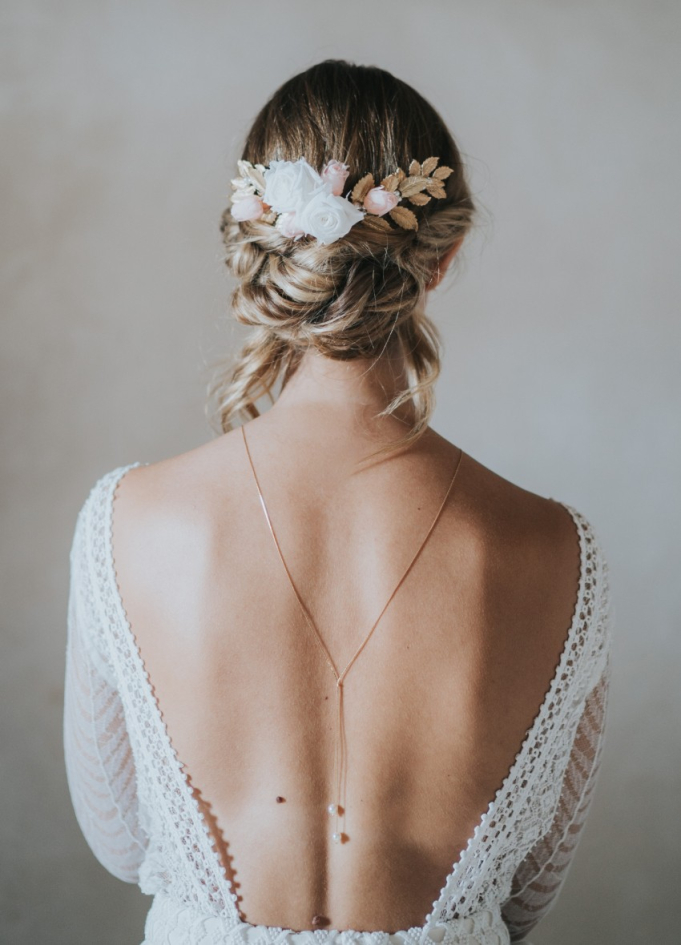 "Emilie" Collier de mariée perlé avec...