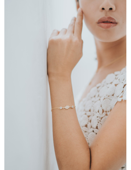 Bracelet mariage "Renesmée" au charme rétro