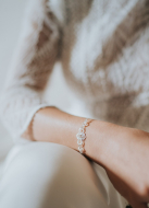Bracelet mariage "Romane" avec perles en cristal esprit art déco