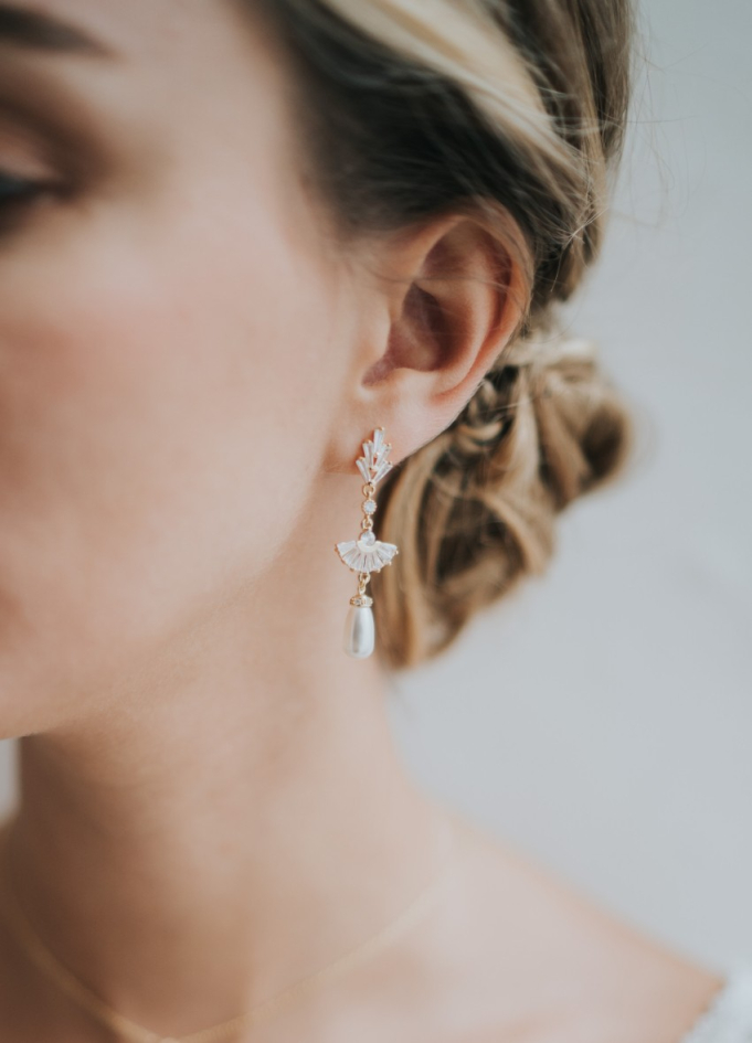 Boucles d'oreilles mariée "Théodora"...