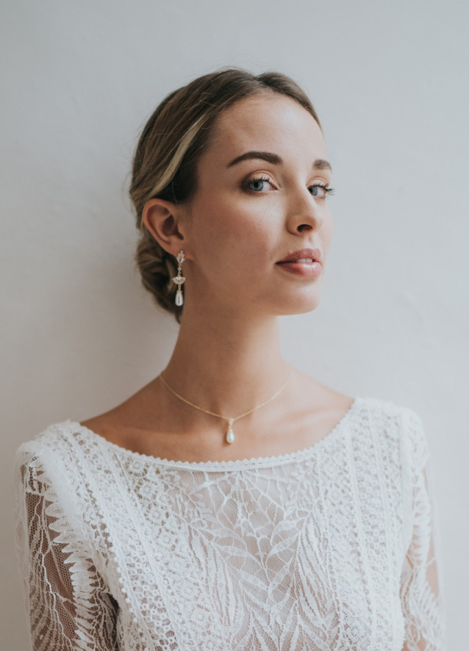 Boucles d'oreilles mariée "Théodora"...