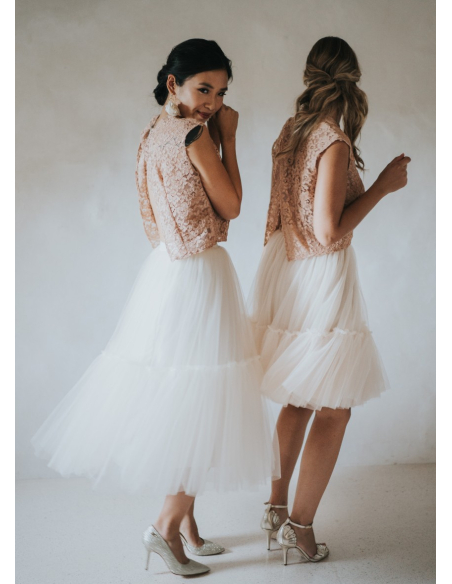 Jupe en tulle souple bohème à volants