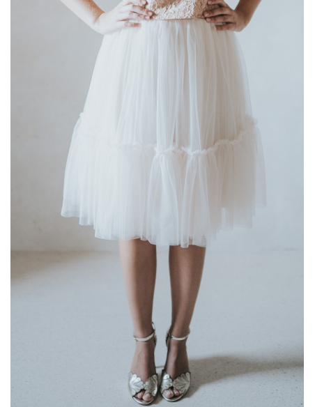 Jupe en tulle souple bohème à volants