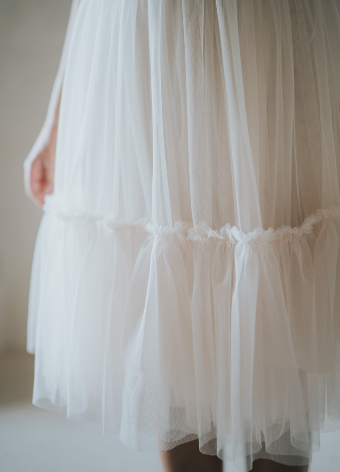 Jupe en tulle souple bohème à volants