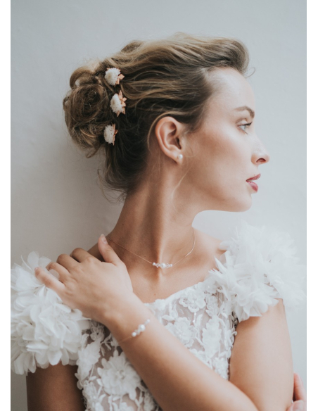 Trio de pics à chignon "Célestine" pour votre chignon de mariée
