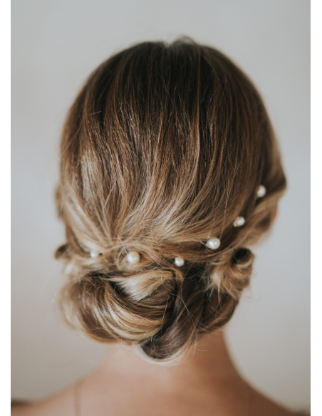 Lot de 5 Pics à chignon "Perles" pour votre chignon de mariée