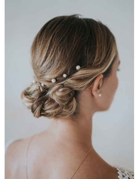 Lot de 5 Pics à chignon "Perles" pour votre chignon de mariée