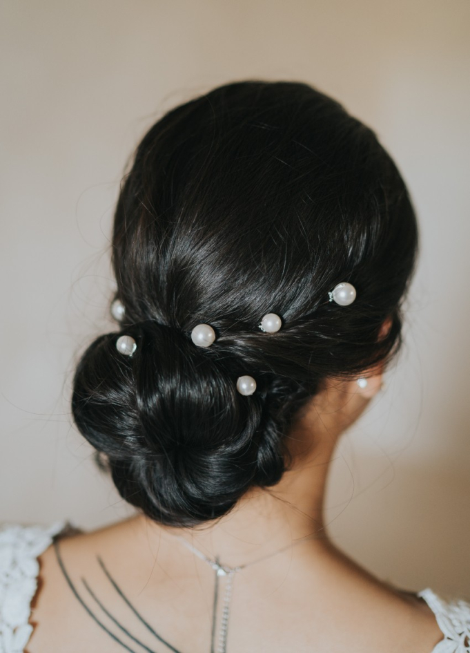 Lot de 5 Pics à chignon "Perles" pour votre chignon de mariée