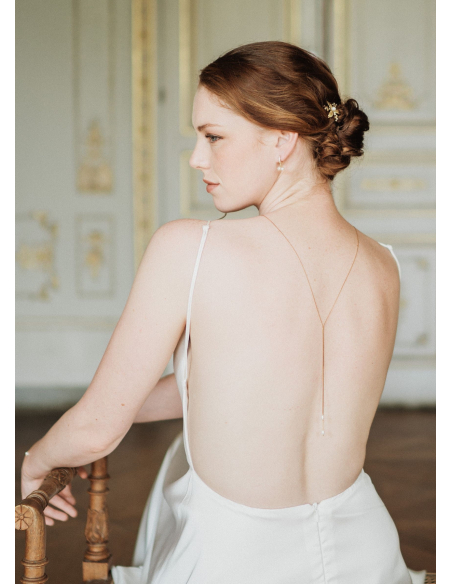 "Abby" Collier de mariée pour robe dos nu avec perles