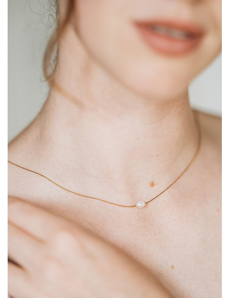 "Abby" Collier de mariée pour robe dos nu avec perles