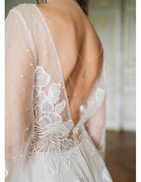 "Ernestine" Bijou de dos amovible chic pour robe dos nu