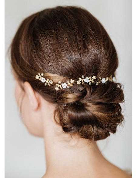 Pics pour chignon mariée bohème "Esrnestine" avec cristaux 