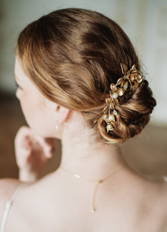 Bijou de tête mariage "Cléophée" avec... Bijou de tête mariage "Cléophée" avec...
