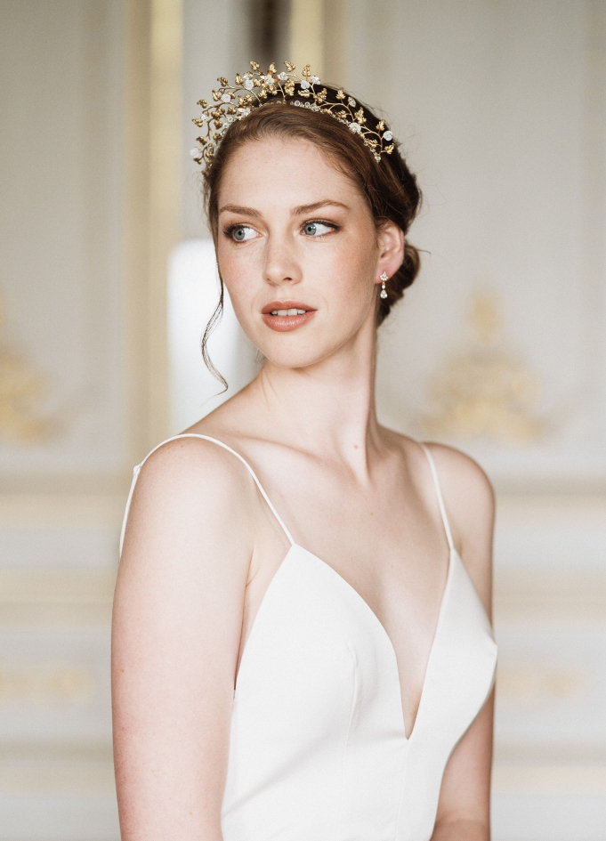 Couronne diadème mariage "Diana" avec... Couronne diadème mariage "Diana" avec...