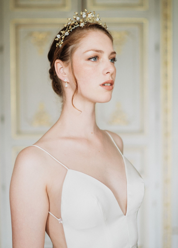 Couronne diadème mariage "Diana" avec... Couronne diadème mariage "Diana" avec...