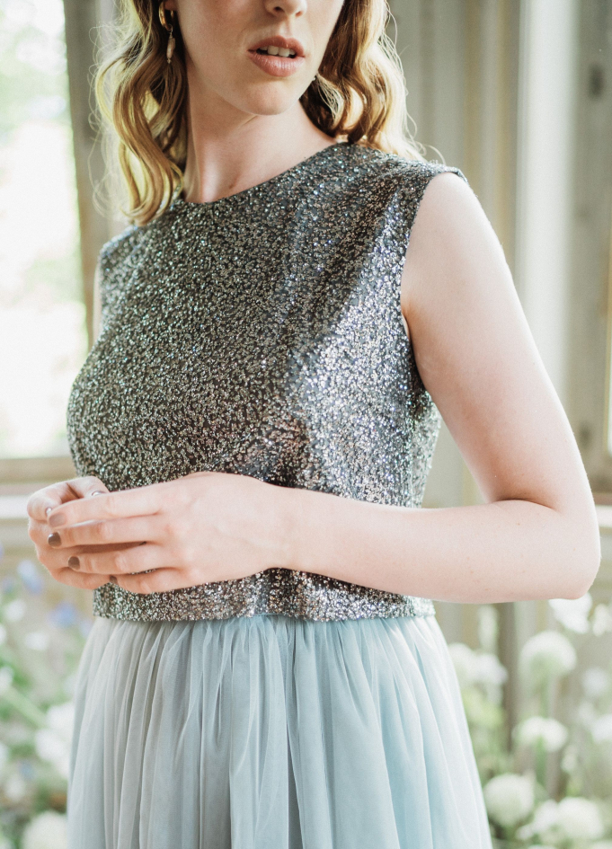 "Courtney" débardeur à paillettes