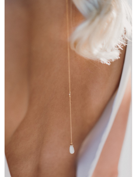 Bijou de dos "Caliopée" pour votre collier de mariée
