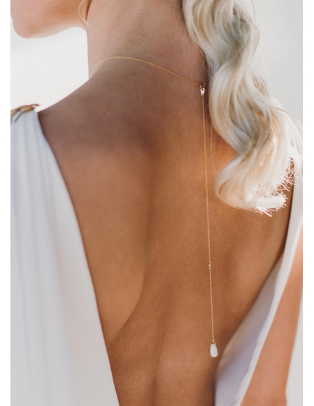 Bijou de dos "Caliopée" pour votre collier de mariée