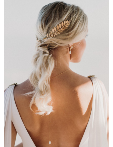 Bijou de dos "Caliopée" pour votre collier de mariée