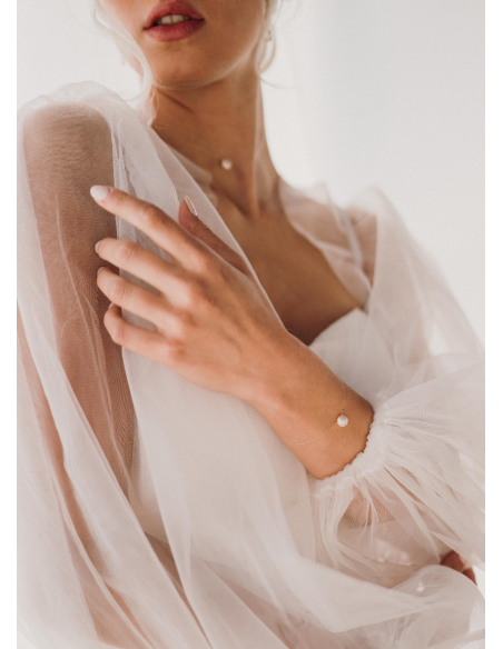 Bracelet mariage "Penelope" simple avec perle eau douce