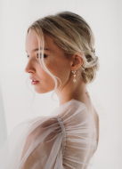 Boucles d'oreilles mariée "Pénélope" avec fleurs