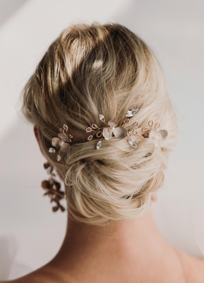 Trio de pics à chignon "Iris" pour votre chignon de mariée