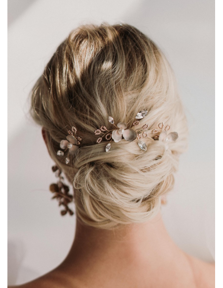 Trio de pics à chignon "Iris" pour votre chignon de mariée