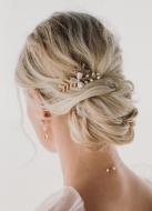 Pic "Juliette" avec perles et fleur pour votre coiffure de mariée