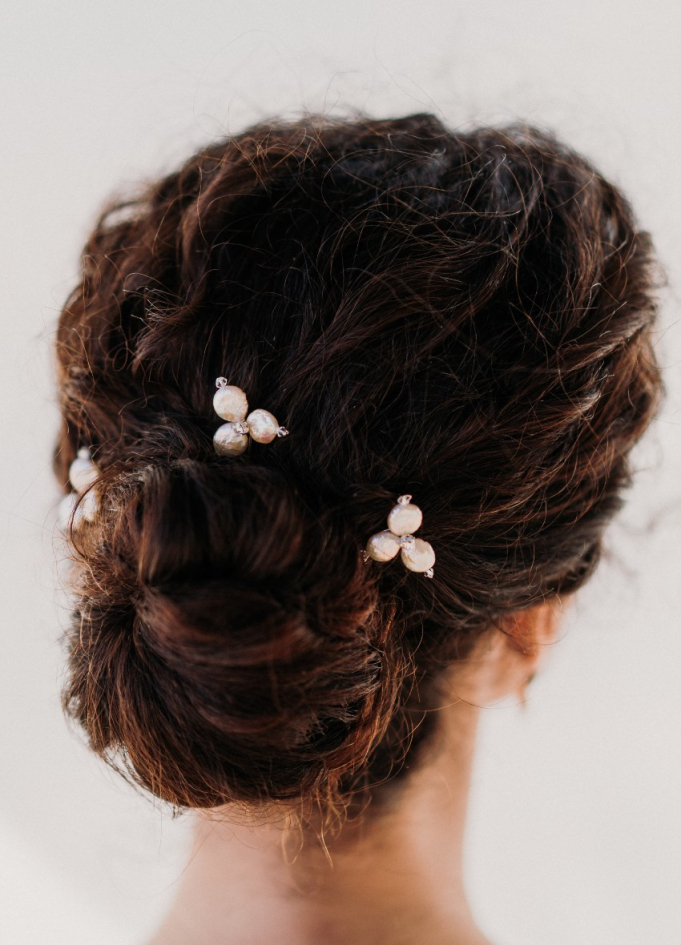 Trio de pics "Méryl" pour votre chignon de mariée