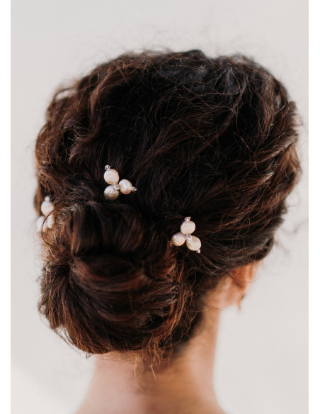 Trio de pics "Méryl" pour votre chignon de mariée