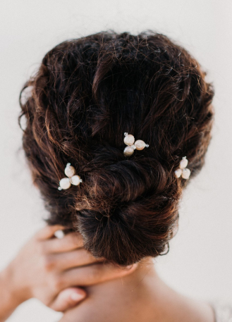 Trio de pics "Méryl" pour votre chignon de mariée 2